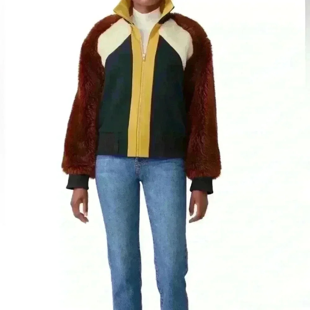 Sea New York Combo Faux fur Track Jacket